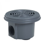 Lot de 2 bondes de fond pour piscine liner - gris fonc� - 3253dgrpak2 hayward gris anthracite