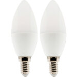 Elexity - lot de 2 ampoules led flamme 5, 2w e14 470lm 2700k - blanc chaud - zenitech