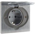 Hbf - prise de sol 16a schuko finition alu bross - ip44 avec bote d'installation - zenitech