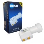 Hdsat - hd202 lnb twin full hd 4k tête parabole 2 sorties 0, 1db Hdsat - hd202 lnb twin full hd 4k tête parabole 2 sorties 0, 1db