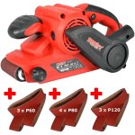 Hecht - 1781 ponceuse � bande rectifieuse 810w inclus 10 bandes abrasives et sac � poussi�re