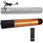 Jardin 3440 radiateur infrarouge electrique 1000 / 2000w 14 x 12, 5 x 78 cm telecommande - hecht