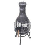 Hegele - chemine de jardin hhg - 352, pole de terasse, foyer, alliage fonte, 92x41x41cm