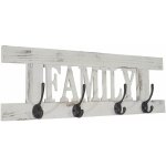 Hhg - garde - robe murale family, planche vestiaire, style shabby, vintage, 60x20cm, blanc