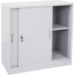 Hegele - meuble - classeur boston hhg - 588, placard en mtal avec portes coulissantes, 90x90x45cm, gris ...