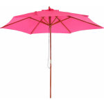 Parasol florida, parasol de jardin parasol de march�, � 3m polyester / bois, rose