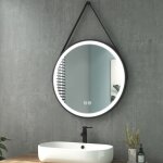 Heilmetz - miroir salle de bain rond 70 cm avec led 3 couleurs de lumi�re ip44 ? interrupteur tactile, ...