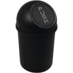 Poubelle  clapet push 6 litres diam 21cm h37, 5 cm noir h2401095 - helit