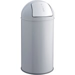 Helit - poubelle  poussoir, acier, fermeture automatique,