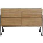 Hellin - meuble sous vasque en bois et métal 4 tiroirs l120 - brighton Hellin - meuble sous vasque en bois et métal 4 tiroirs l120 - brighton