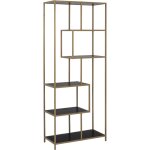 Hellin - sea bibliothque avec 4 tablettes de rangement, noir.