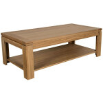Hellin - table basse moderne bois chêne clair massif - boston Hellin - table basse moderne bois chêne clair massif - boston