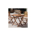 Hellin - table de jardin carrée 70 cm en acacia huilé - ines Hellin - table de jardin carrée 70 cm en acacia huilé - ines