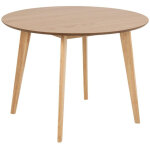 Hellin - table � manger ronde 105 cm d�cor ch�ne - selda