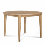 Hellin - table ronde bois d115 cm avec 1 allonge et pieds fuseau - victoria