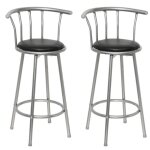 Helloshop26 - lot de 2 tabourets de bar bois noir design moderne Helloshop26 - lot de 2 tabourets de bar bois noir design moderne