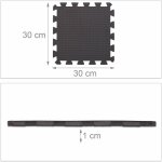 Helloshop26 - lot de 24 dalles tapis de sol protection appareil sportif eva noir