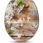 Helloshop26 - abattant wc si�ge de toilette durable avec fleur blanche