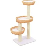 Helloshop26 - arbre  chat griffoir grattoir niche jouet animaux peluch en sisal naturel bois de saule ...