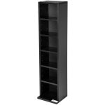 Helloshop26 - armoire tagre cd / dvd colonne tour bibliothque meuble de rangement pour 100 cds mdf ...