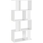 Helloshop26 - bibliothèque pour salon meuble de rangement étagères mdf mélaminé 130 cm blanc Helloshop26 - bibliothèque pour salon meuble de rangement étagères mdf mélaminé 130 cm blanc