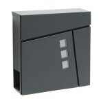 Helloshop26 - boite aux lettres design compartiment journal magazine acier galvanis� anthracite