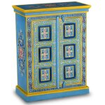 Helloshop26 - buffet bahut armoire console meuble de rangement bois massif de manguier peinture manuelle ...