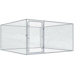 Helloshop26 - chenil ext�rieur cage enclos parc animaux chien ext�rieur pour chiens acier galvanis� 2 ...