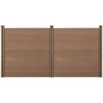 Helloshop26 - clôture brise vue brise vent bois composite (wpc) brun 183 x 357 cm Helloshop26 - clôture brise vue brise vent bois composite (wpc) brun 183 x 357 cm