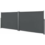 Helloshop26 - double brise - soleil pare - soleil garde - vue mtal et polyester 2 x 300 cm gris