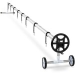 Helloshop26 - enrouleur de bche de piscine 4, 2  5, 2 m avec roues en inox 8 sangles comprises