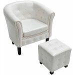 Helloshop26 - fauteuil chaise siège lounge design club sofa salon cabriolet avec repose - pied cuir synthétiqu ... Helloshop26 - fauteuil chaise siège lounge design club sofa salon cabriolet avec repose - pied cuir synthétiqu ...