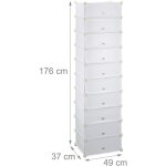 Helloshop26 - meuble armoires chaussures casiers plastique modulable rangement 20 paires blanc Helloshop26 - meuble armoires chaussures casiers plastique modulable rangement 20 paires blanc