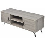 Helloshop26 - meuble tl buffet tv tlvision design pratique 120 cm gris