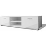 Helloshop26 - meuble tl buffet tv tlvision design pratique 140 cm haute brillance blanc