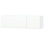 Helloshop26 - meuble tl buffet tv tlvision design pratique agglomr 120 cm blanc brillant