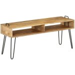 Helloshop26 - meuble t�l� buffet tv t�l�vision design pratique bois de manguier massif 110 cm