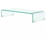 Helloshop26 - meuble t�l� buffet tv t�l�vision design pratique pour moniteur 60 cm verre transparent