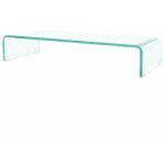 Helloshop26 - meuble t�l� buffet tv t�l�vision design pratique pour moniteur 70 cm verre transparent