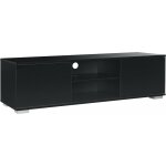Helloshop26 - meuble tv buffets bas tlviseur armoire 120 cm mdf noir