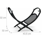 Helloshop26 - panier  bches bois pliable sac transport en acier porte journaux porte revues