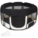 Helloshop26 - parc  chiots chiens enclos pour animaux pliable noir 125 x 125 x 64 cm