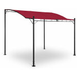 Helloshop26 - pergola pavillon barnum tonnelle tente abri gazebo de jardin terrasse beige incline rouge ...