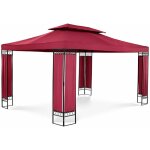 Helloshop26 - pergola pavillon barnum tonnelle tente abri gazebo de jardin terrasse beige rouge - 3 x ...