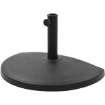 Helloshop26 - pied base socle demi - rond de parasol r�sine diam�tre 38 et 48 mm 15 kg noir