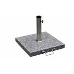 Helloshop26 - pied de parasol en granit poli 30 kg avec roues + poign�e 38 � 48 mm gris