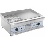 Helloshop26 - plancha lectrique nervure 75 cm 2 x 3200 watts acier inox professionnel