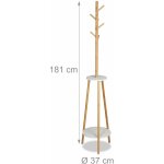 Helloshop26 - portemanteau tagre meuble de rangement entre en 181 cm bois bambou