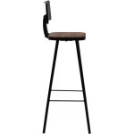 Helloshop26 - lot de quatre tabourets de bar design chaise siège bois massif de récupération marron foncé ... Helloshop26 - lot de quatre tabourets de bar design chaise siège bois massif de récupération marron foncé ...