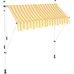 Store banne télescopique de balcon manivelle hauteur réglable résistant uv polyester acier 200 x 120 ... Store banne télescopique de balcon manivelle hauteur réglable résistant uv polyester acier 200 x 120 ...